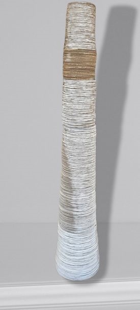 Artwork by Silvia Bauer, White shadow, Made of cardboard painted and