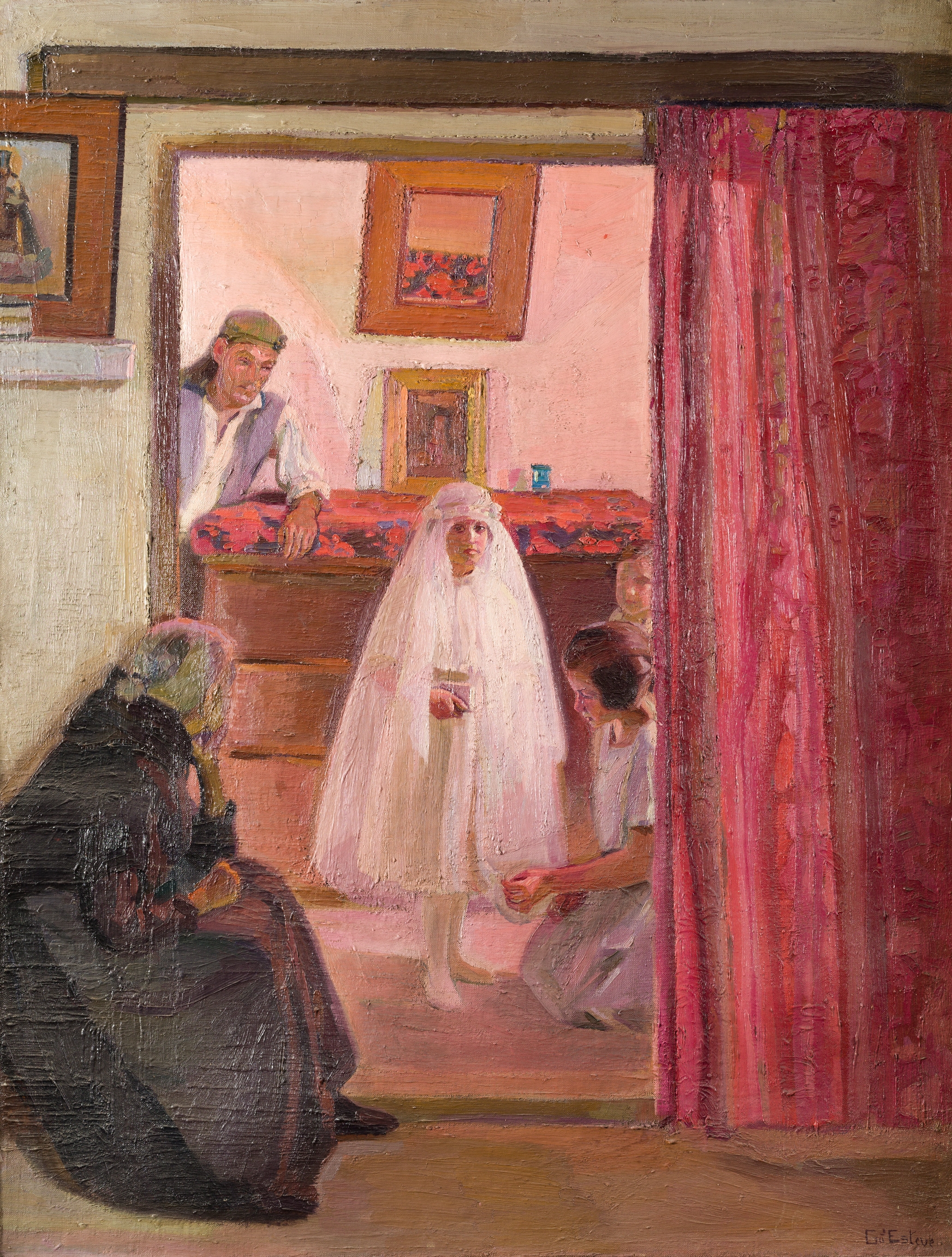 Artwork by Gabriel Esteve Fuentes, La Primera Comunión, Made of Oil on canvas