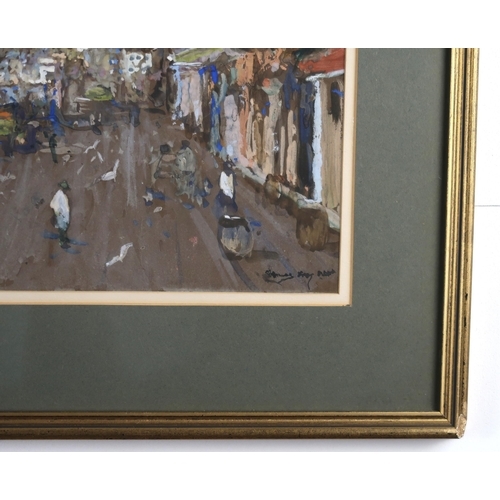 Artwork by James Kay, Oban Harbour, Made of Gouache on paper