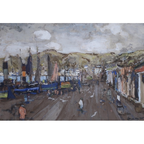 Artwork by James Kay, Oban Harbour, Made of Gouache on paper