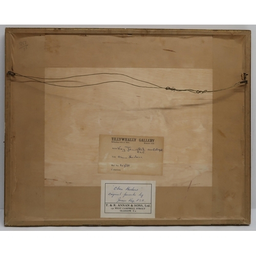 Artwork by James Kay, Oban Harbour, Made of Gouache on paper