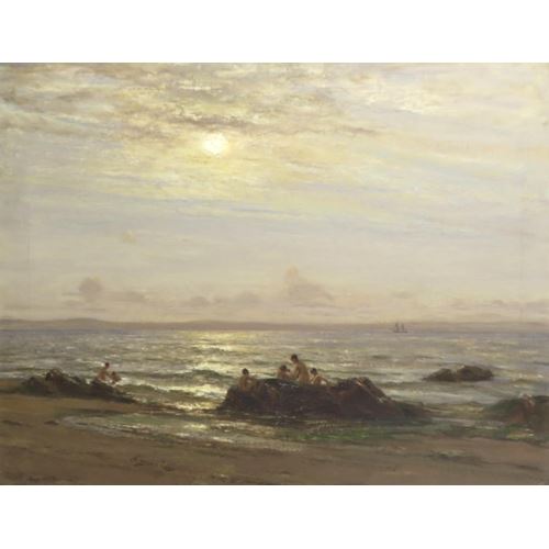 BATHERS ON THE ROCKS by Patrick Downie