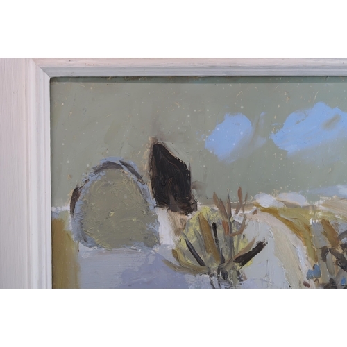 Artwork by Ann Wegmuller, ABSTRACT LANDSCAPE, Made of Oil on board