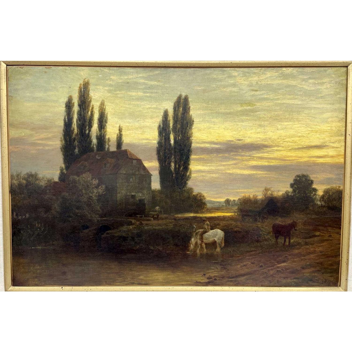 Artwork by George Manson, Mill Landscape, Made of Oil on Canvas