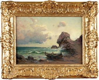 Pécheur en bord de mer - Georges-Noël Béraud‏