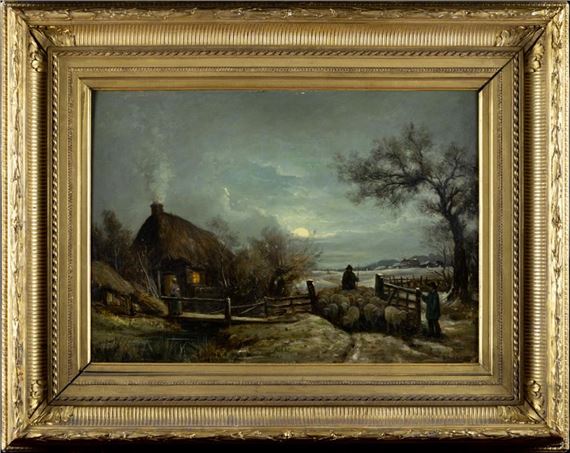 Maison au clair de lune by A. Menard