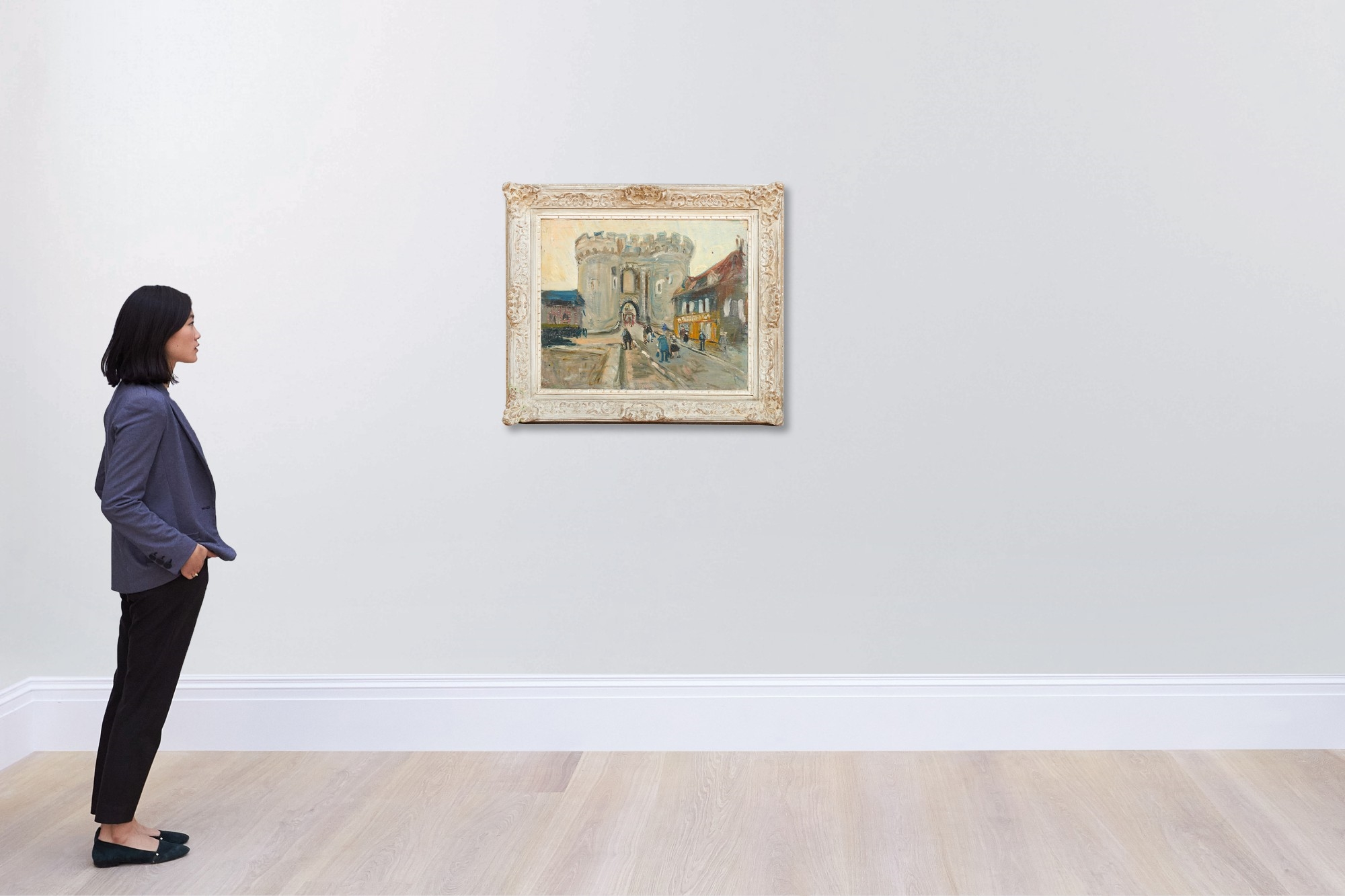 Artwork by Willy Leopold Guggenheim Varlin, Die "Porte Guillaume" in Chartres, Made of Oil on canvas