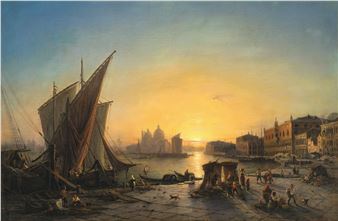 Venice - View of Santa Maria della Salute in the evening light - Ludwig Mecklenburg