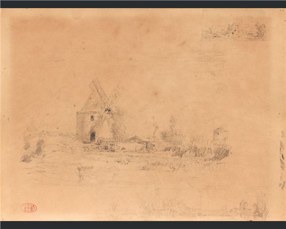 Moulin et études by Félix Ziem