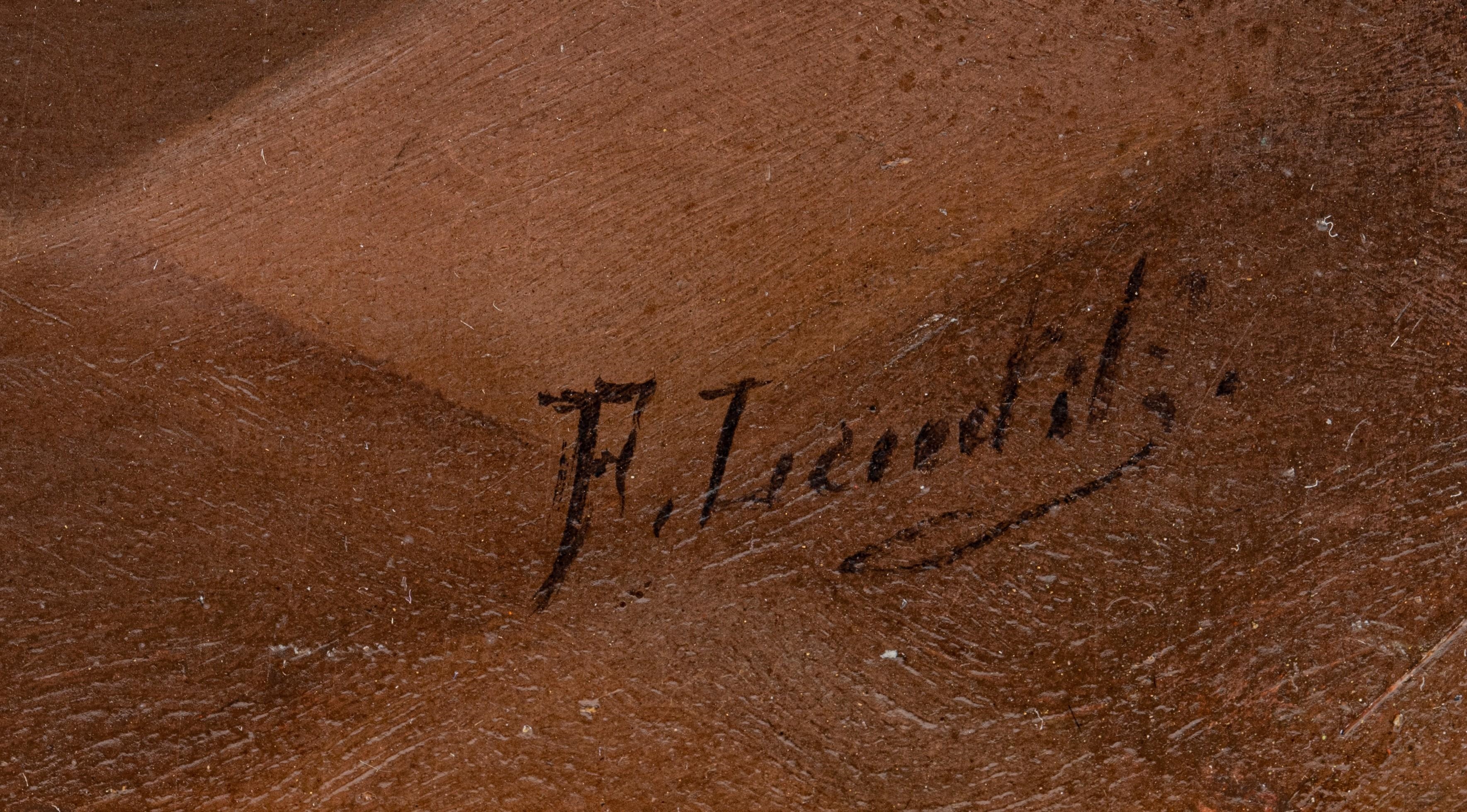 Artwork by Frederic Lenditz, A Romance In A Rococo Setting, Made of oil on panel