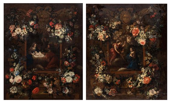 Daniel Seghers | An exceptional pair of pendant works | MutualArt