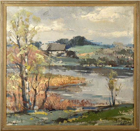 Landscape by Harijs Veldre, Second half of 20th century