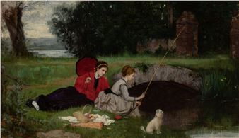 Afternoon Fishing - Félix Augustin Milius