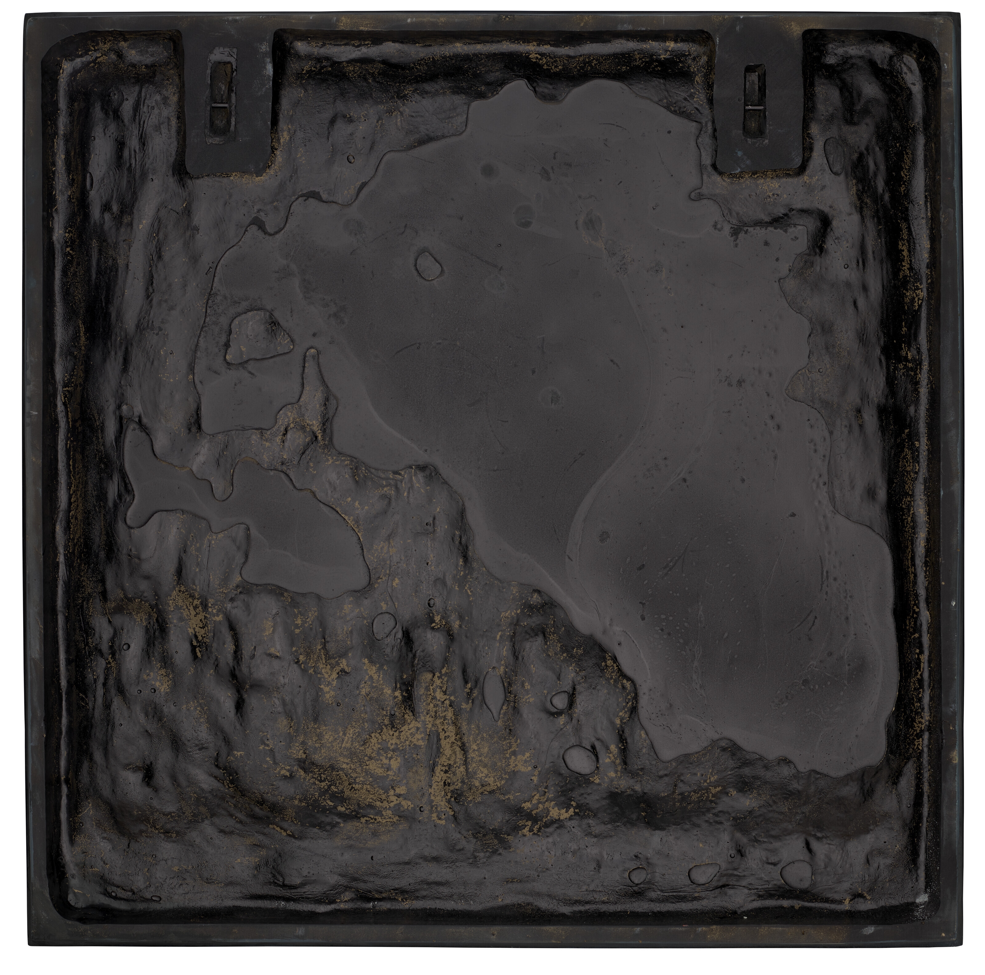 Artwork by Lorenzo Ghiberti, TWO ITALIAN GILT-RESIN RELIEF PANELS FROM THE GATES OF PARADISE, Made of GILT-RESIN