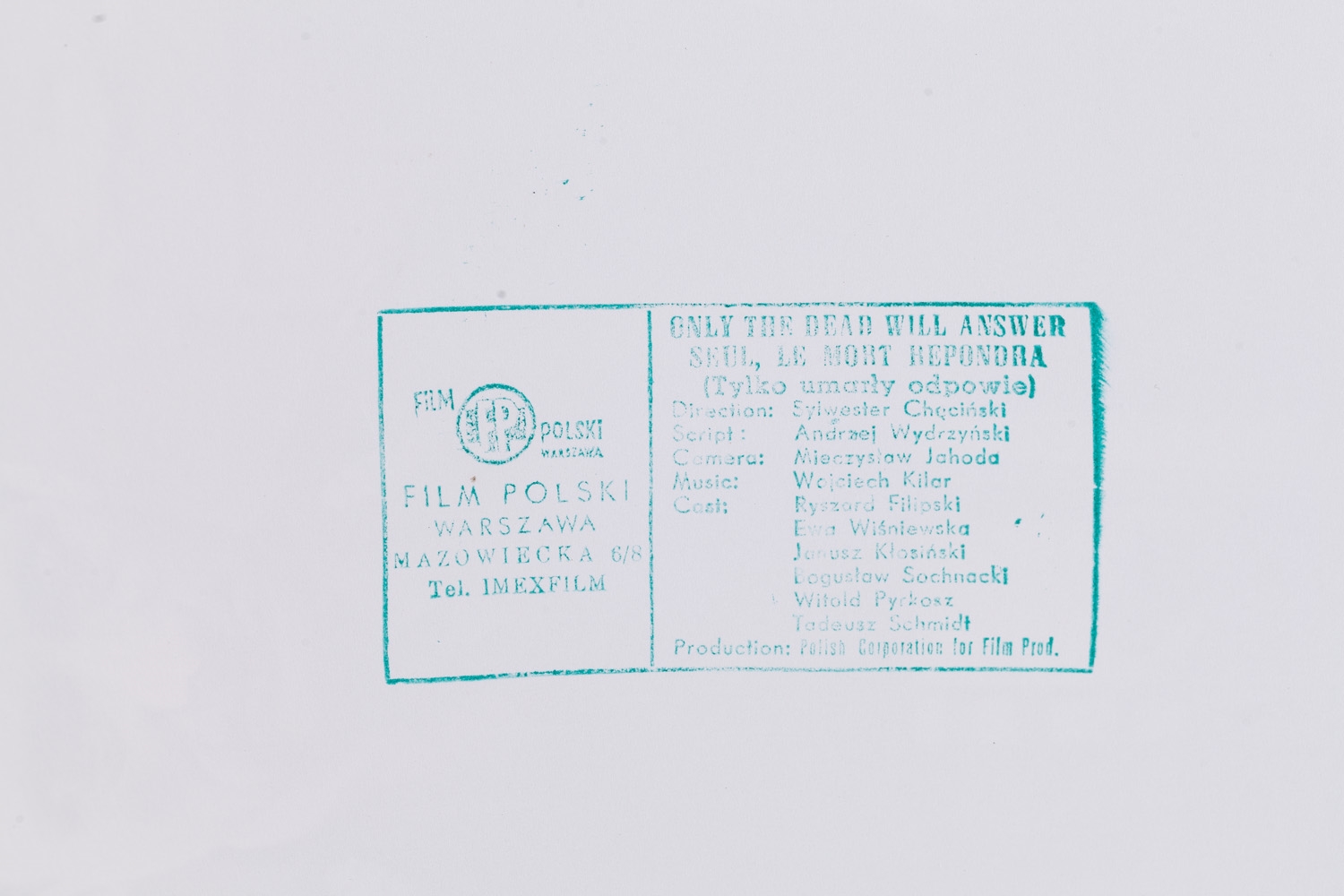 Artwork by Jerzy Szurowski, Only the dead will answer, Made of gelatin silver print