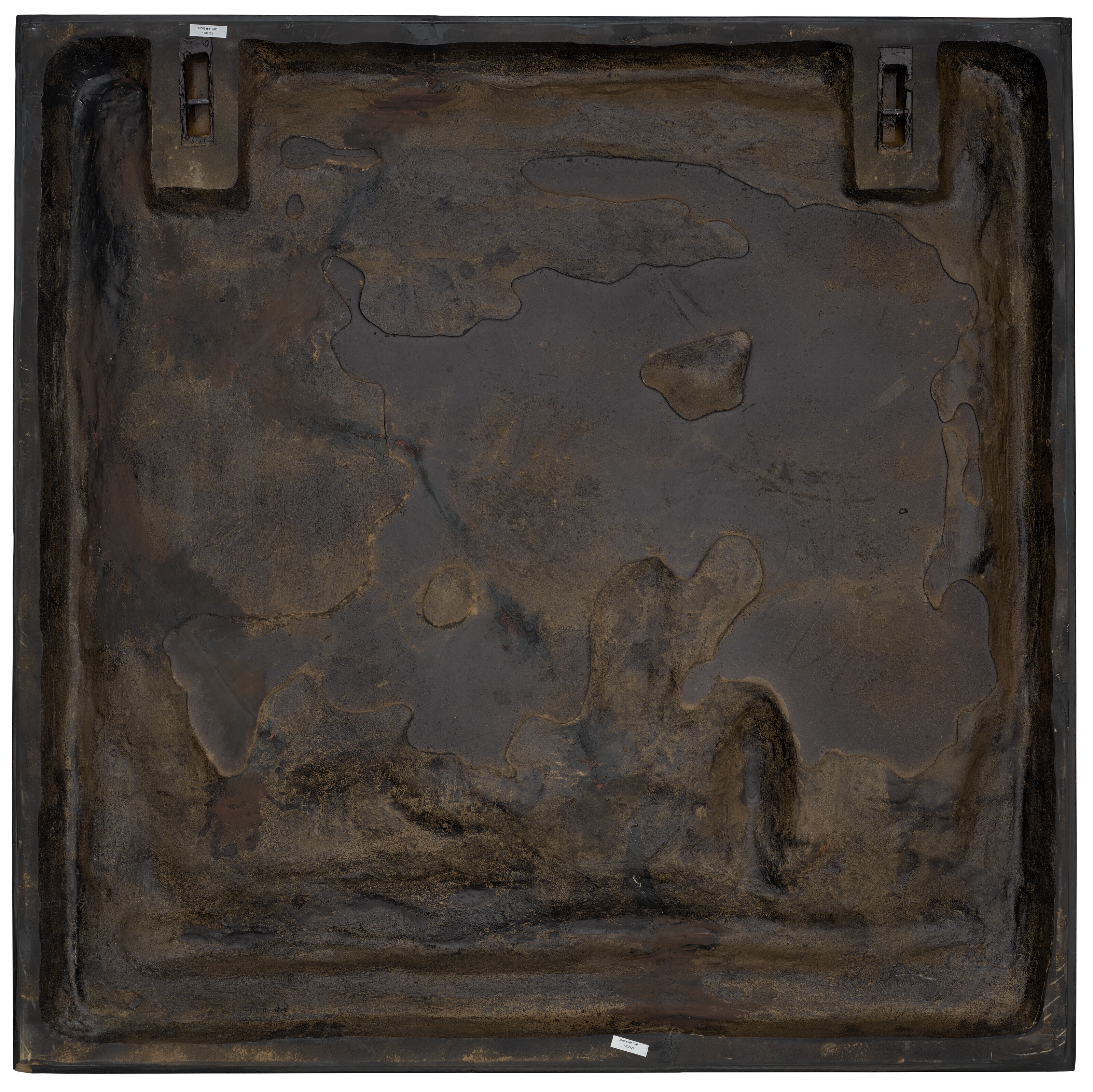 Artwork by Lorenzo Ghiberti, TWO ITALIAN GILT-RESIN RELIEF PANELS FROM THE GATES OF PARADISE, Made of GILT-RESIN