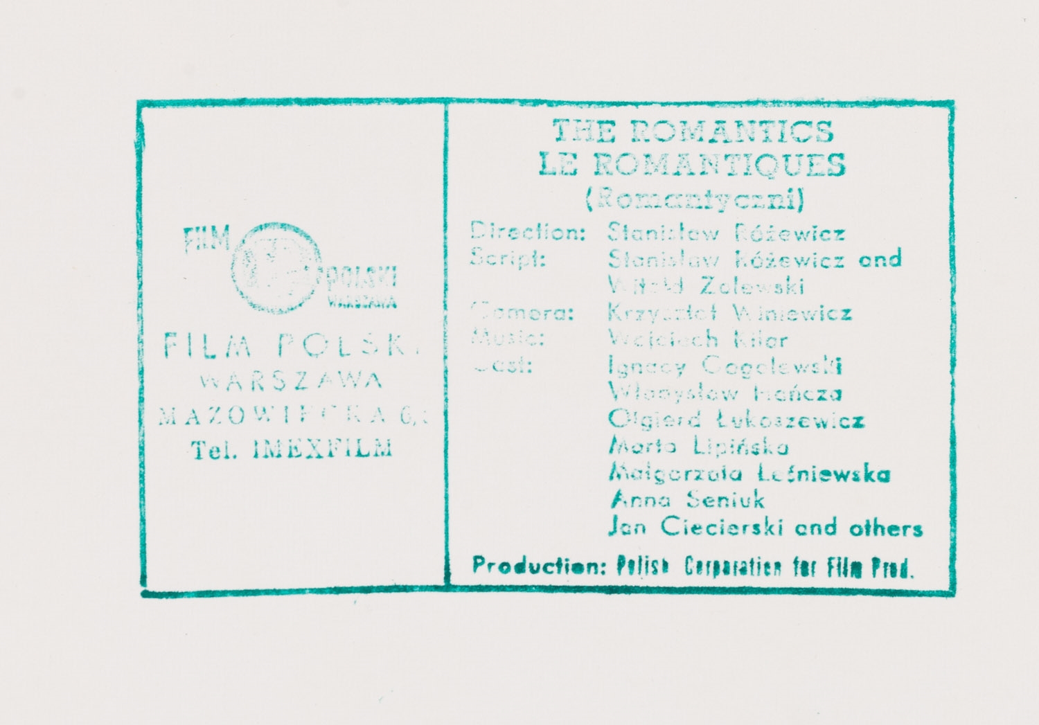 Artwork by Romuald Pieńkowski, The Romantics, Made of gelatin silver print