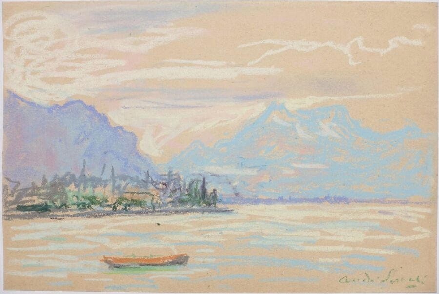 André Sinet | Landscapes of alpine lakes | MutualArt