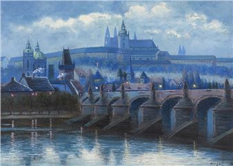 Pražský hrad v noci - Karel Novák
