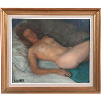 Modèle nu posant - Gilbert Sailly