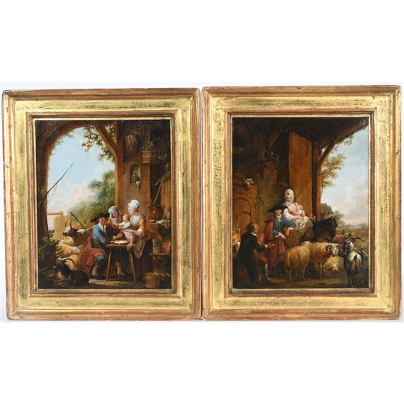 La famille de paysans by Louis-Joseph Watteau