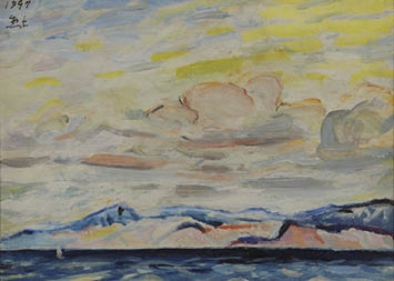 Artwork by Soshichi Takama, Sea, Made of oil on canvas