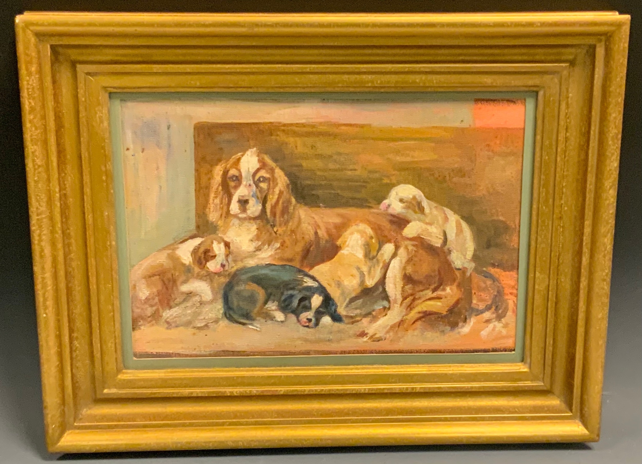 Iris Collett Tangle and her Litter of Puppies MutualArt