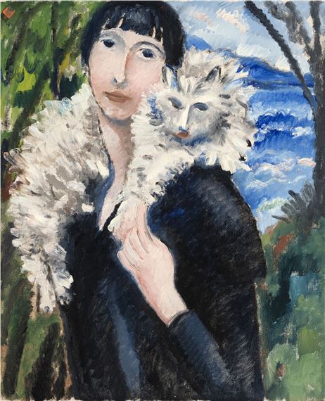 Andre Julien Prina Femme Au Chat Mutualart