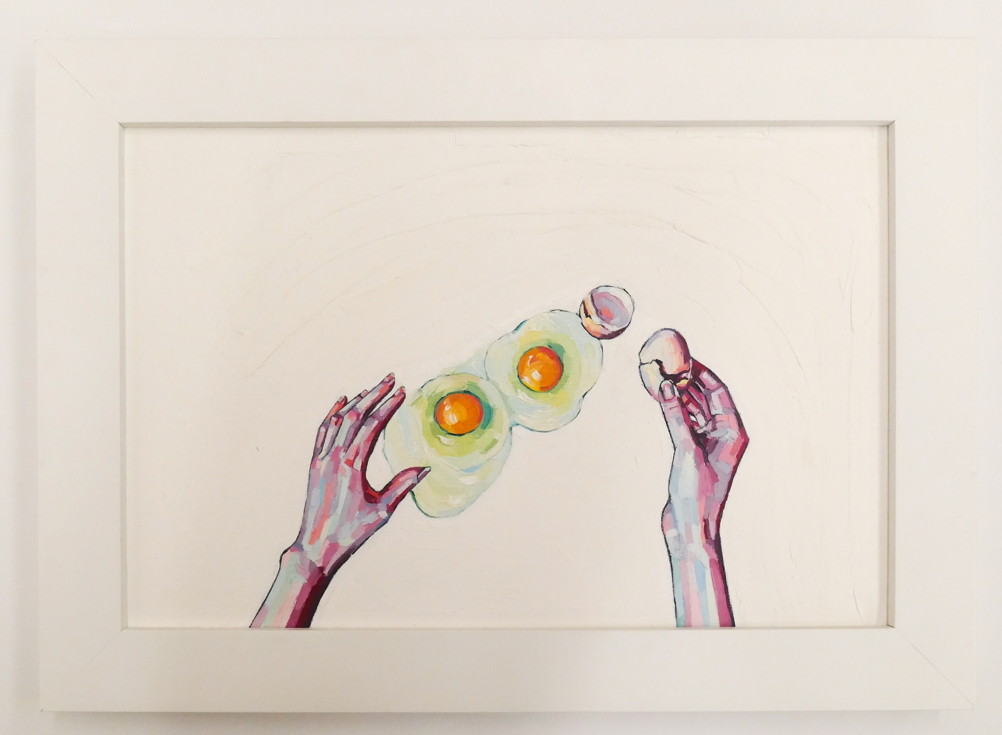 Artwork by Alyssa Putnam, Alyssa Putnam 'Mixed (Eggs)' Painting, Made of Oil on paper