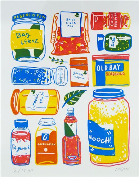 Ragon Dickard 'Spices' Letterpress Print - Ragon Dickard