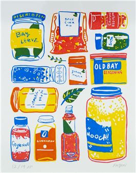 Ragon Dickard 'Spices' Letterpress Print - Ragon Dickard