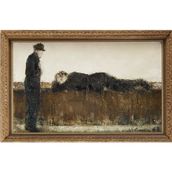 Two male figures - Mario Cimara