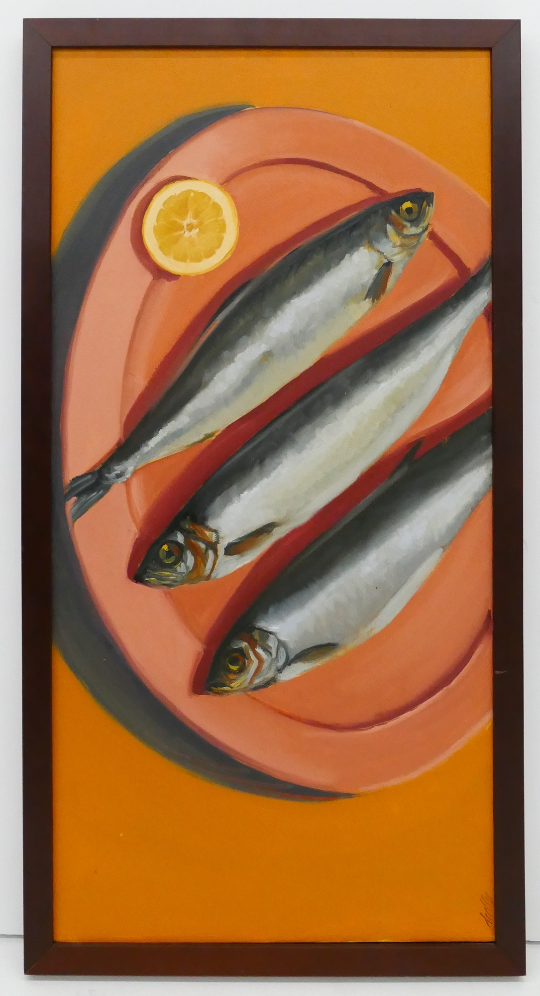 Artwork by Ann Duffy, Ann Duffy 'Fish' Oil Painting, Made of Oil on canvas