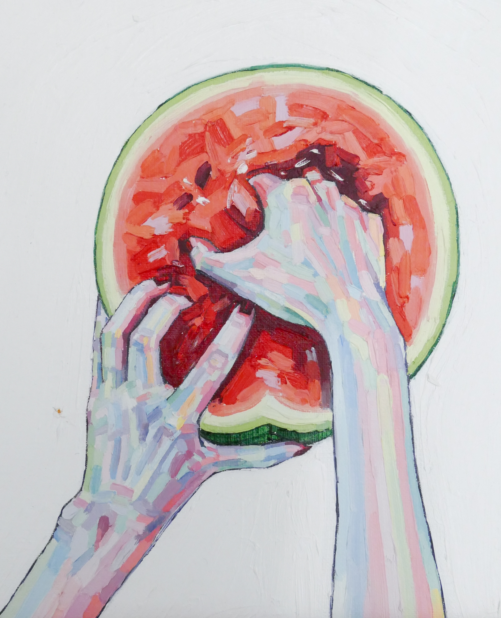 Artwork by Alyssa Putnam, Alyssa Putnam 'I was lonely and unstable in Los Angeles' Painting, Made of Oil on paper