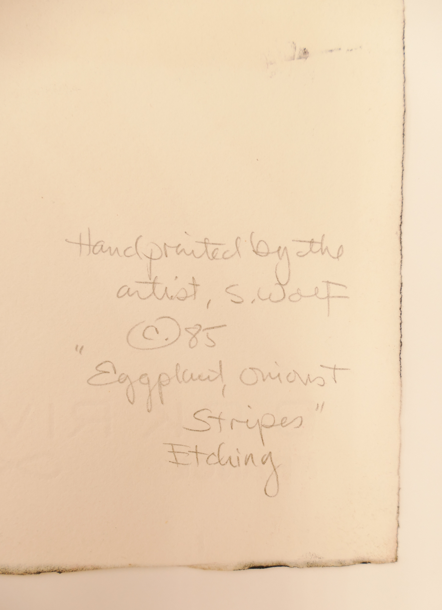 Sherrie Wolf Sherrie Wolf 'Eggplant (1985) MutualArt