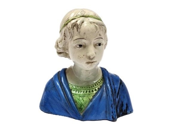 Artwork by Andrea della Robbia, BUST of young girl, Made of glazed earthenware