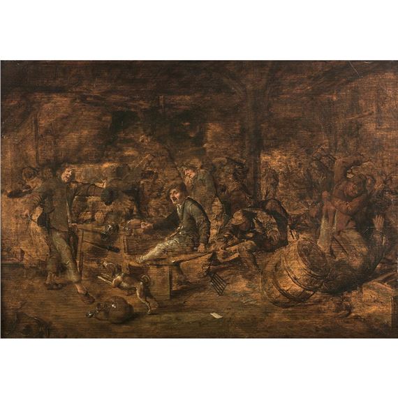 Rixe dans une Auberge by Jan Jacobsz Molenaer, 1671