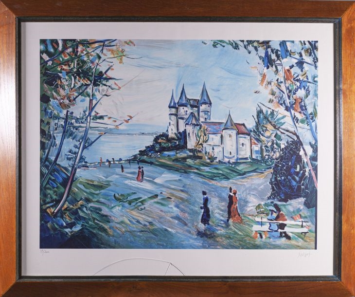 Artwork by Gabriel Dauchot, Le château, Made of color lithograph