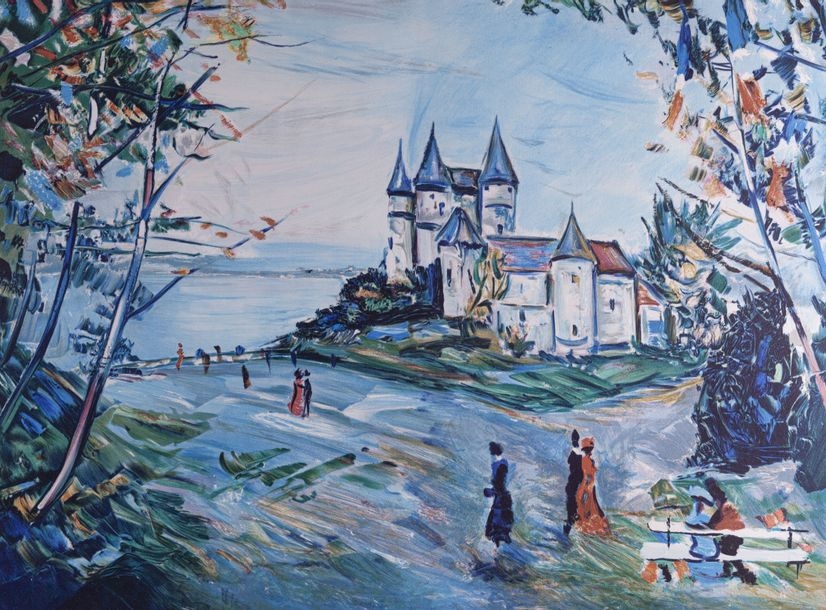 Artwork by Gabriel Dauchot, Le château, Made of color lithograph