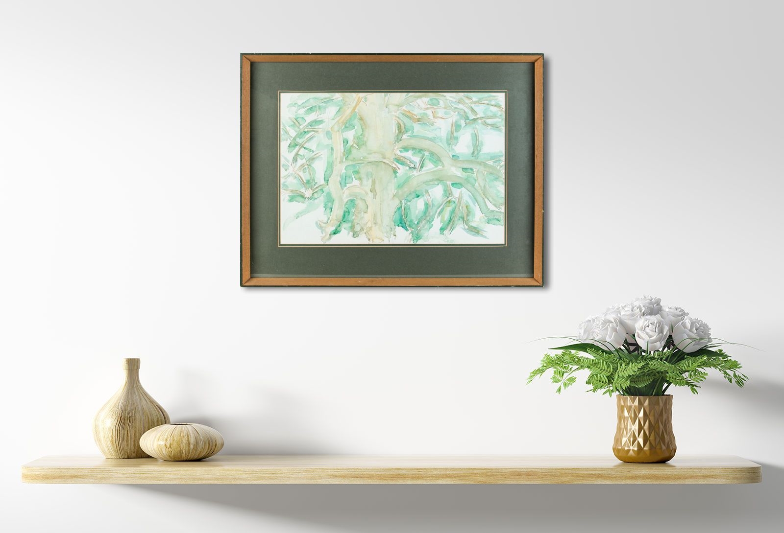 Artwork by Norman Anthony Malin, TREE STUDY V, Made of WATERCOLOUR DRAWING