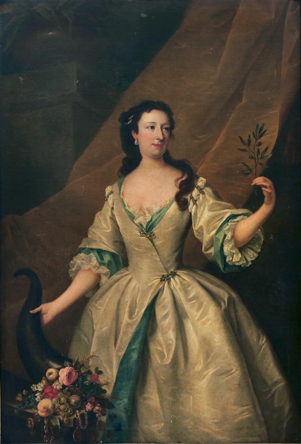 Joseph Highmore | Portrait of a lady holding an olive branch with a ...