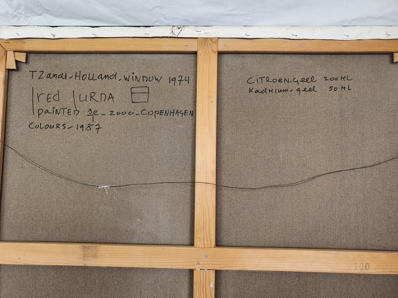 Artwork by Fred Furda, TZandt-Holland-Window 1974, Made of Oil on canvas