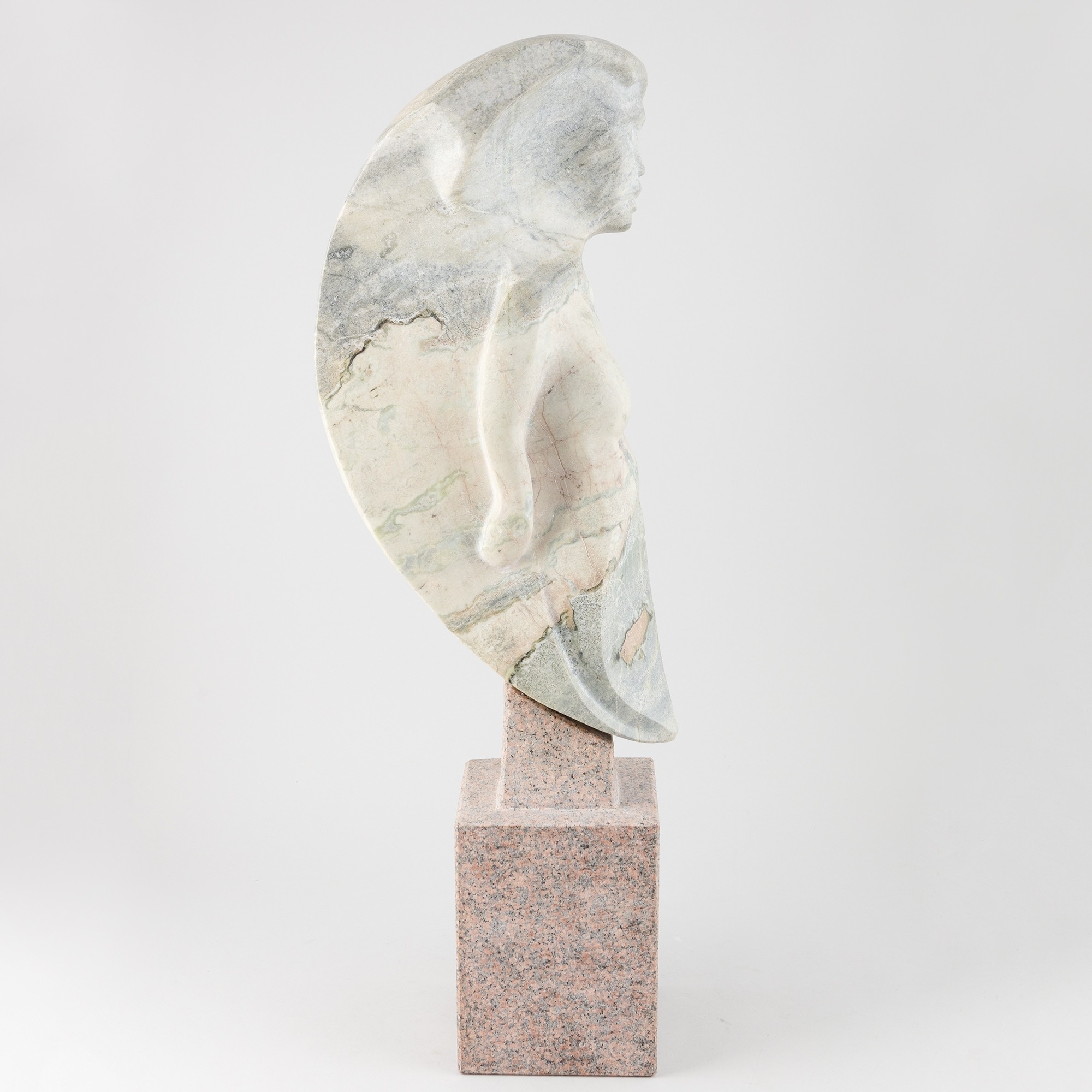 Artwork by Ari Virtanen, Aamu (Morning), Made of marble and pedestal granite