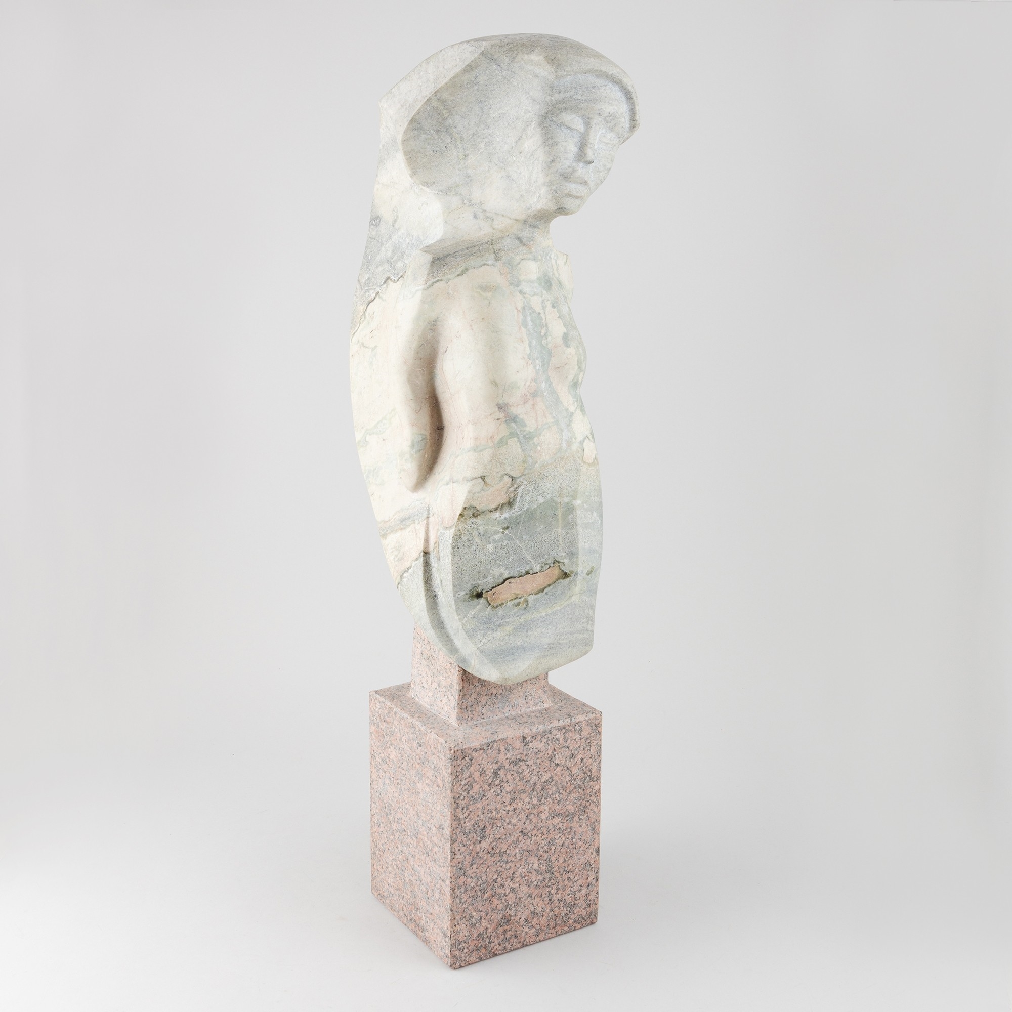 Artwork by Ari Virtanen, Aamu (Morning), Made of marble and pedestal granite