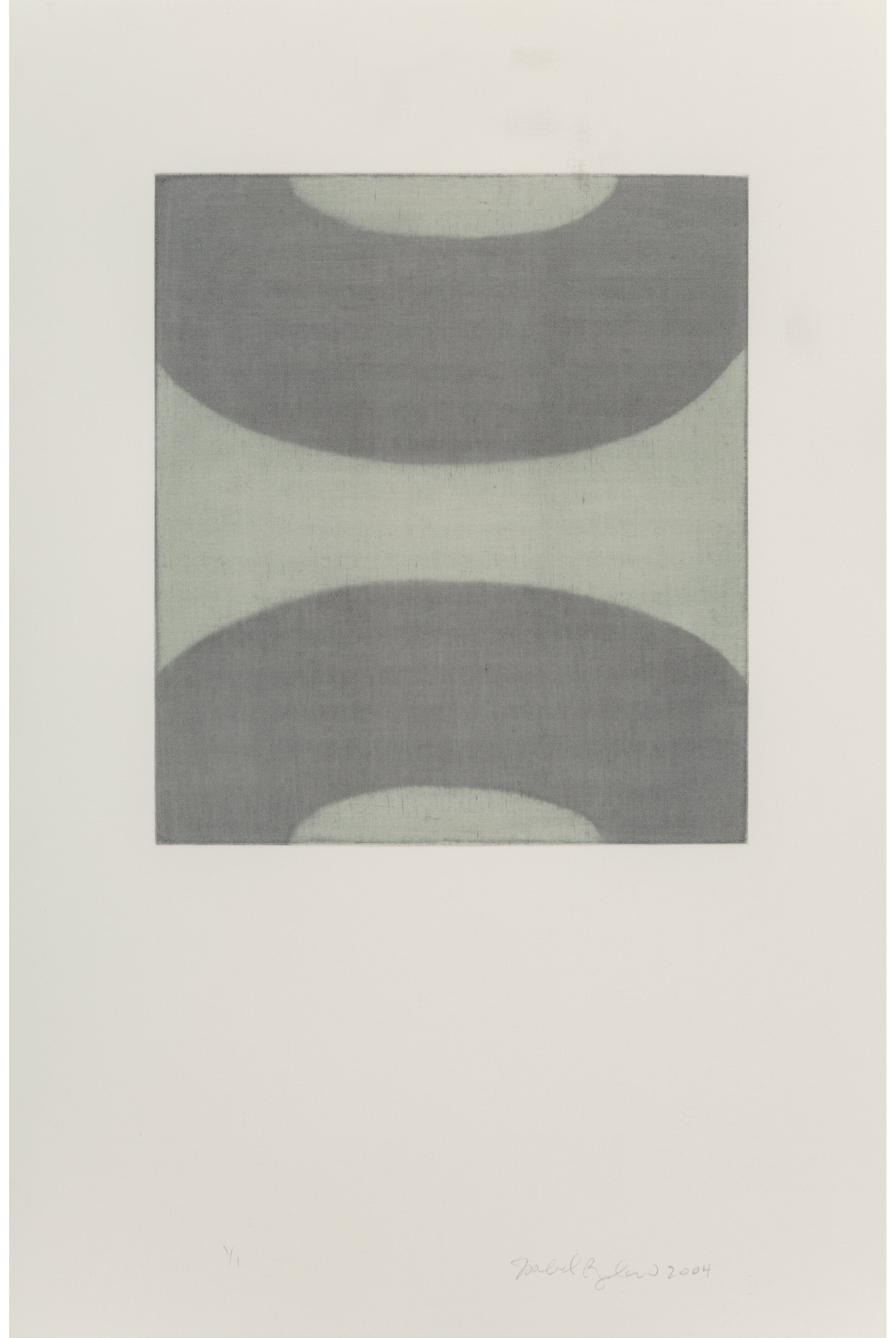 Artwork by Isabel Bigelow, Curve 25, Made of Monoprint in colors on wove paper