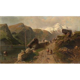 Paesaggio con figure - Gaetano Fasanotti