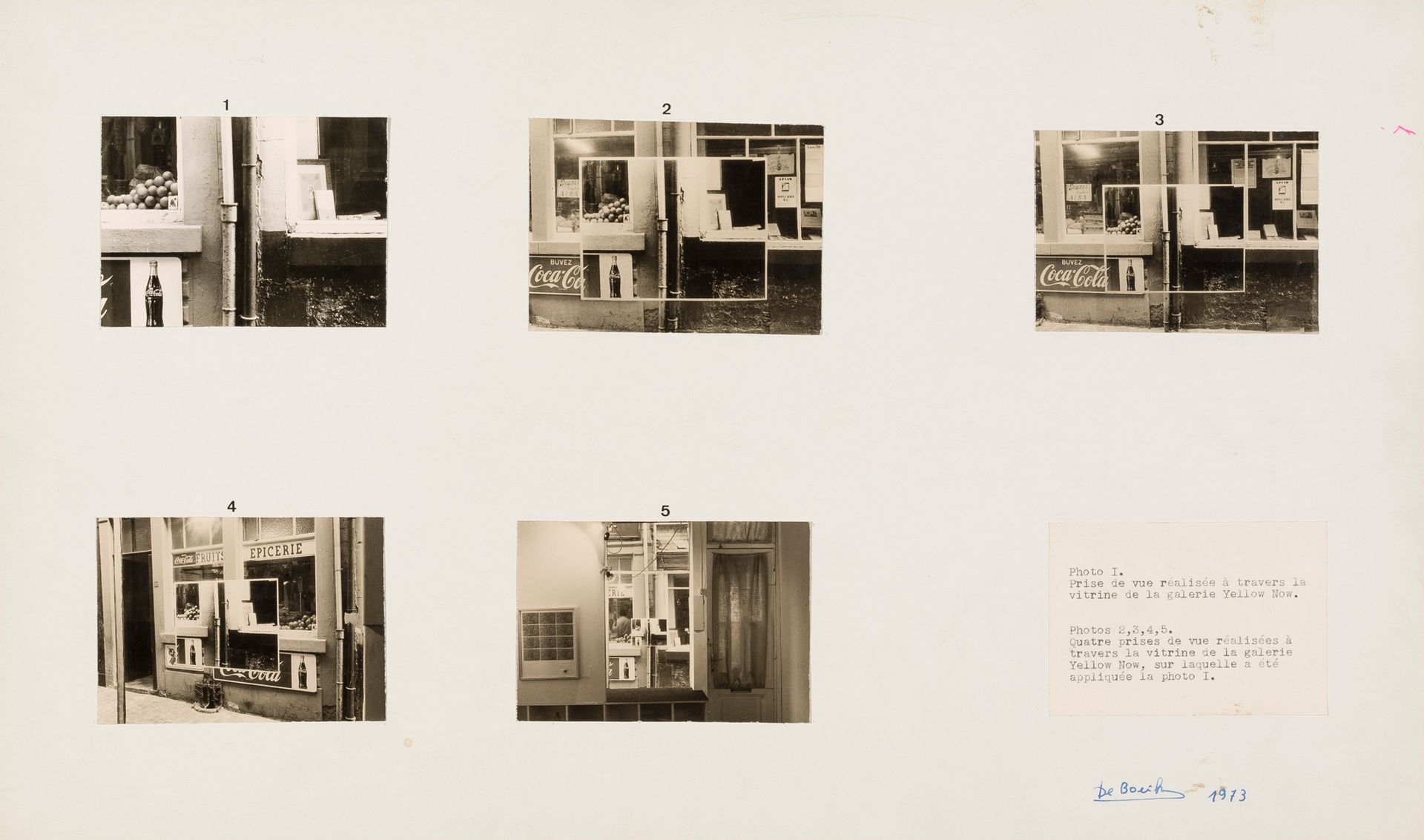 Artwork by Robert de Boeck, Untitled, 1973 (Yellow Now), Made of Collage of black & white photographs