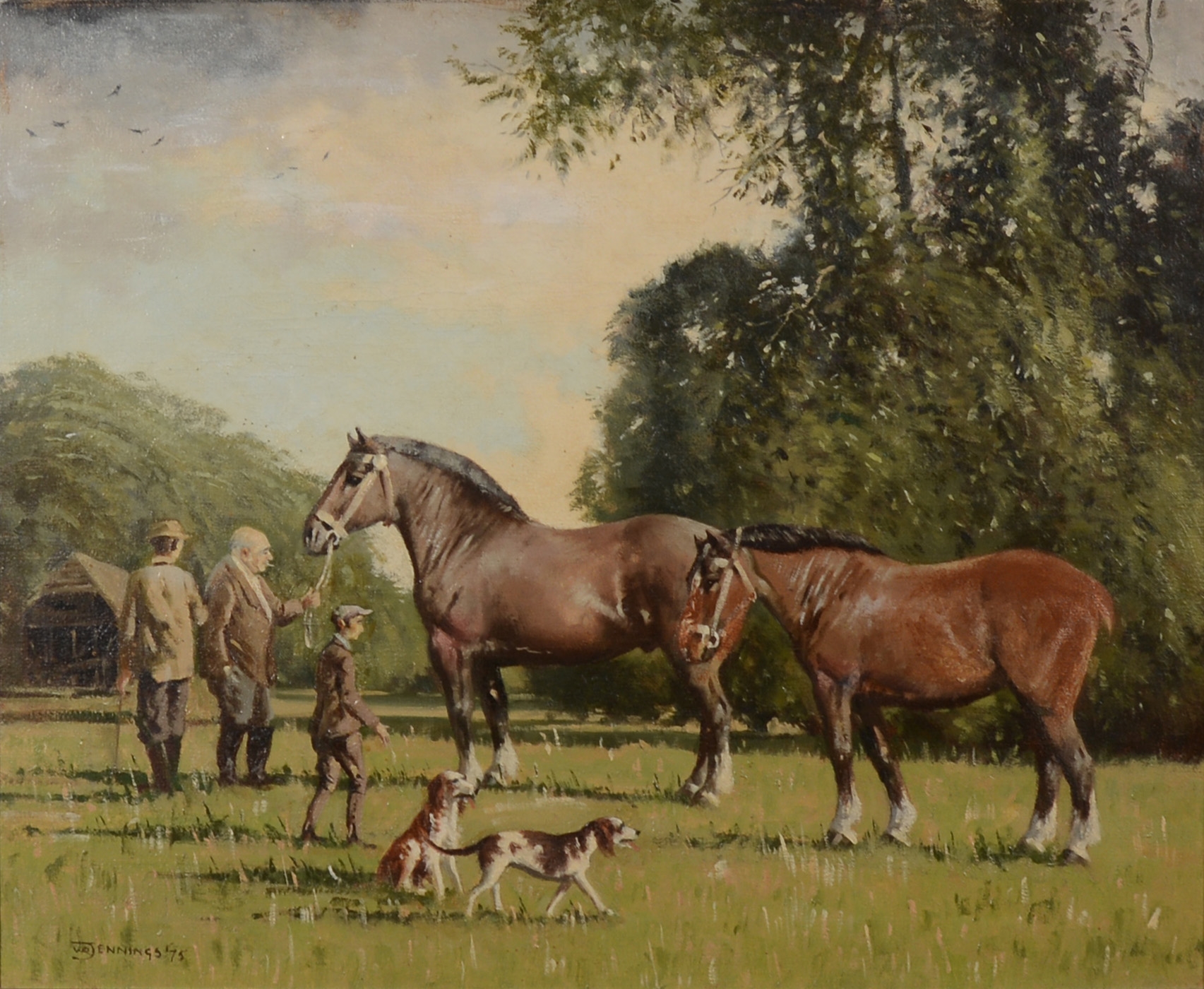 Artwork by Walter Robin Jennings, W R Jennings, Out of Harness, Made of oil on canvas