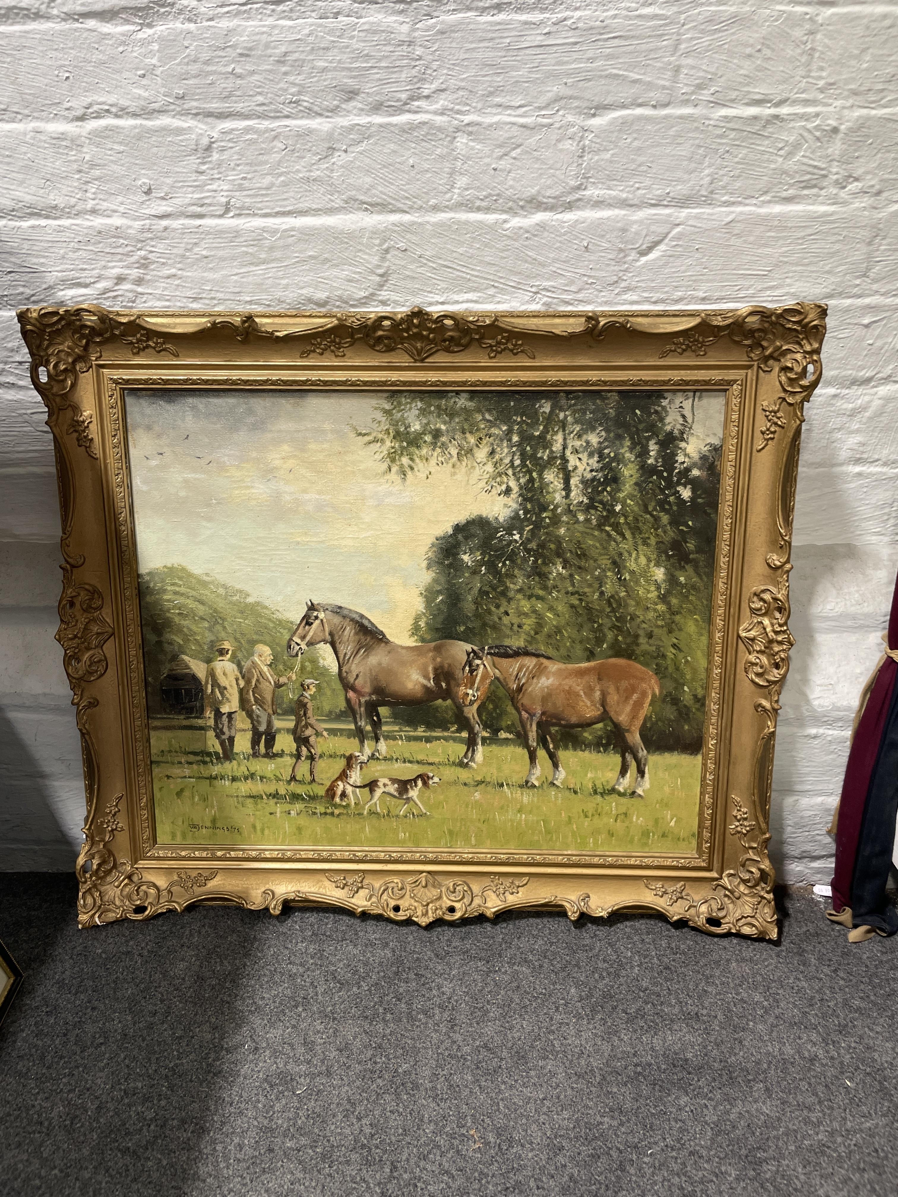 Artwork by Walter Robin Jennings, W R Jennings, Out of Harness, Made of oil on canvas