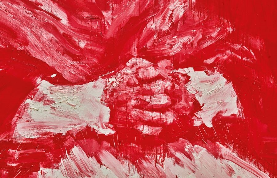 Artwork by Yan Pei Ming, Pope Innoncent X No. 6, 2013, Made of Oil on canvas